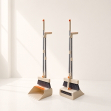3 IN 1 SS HANDLED DUSTPAN SET
